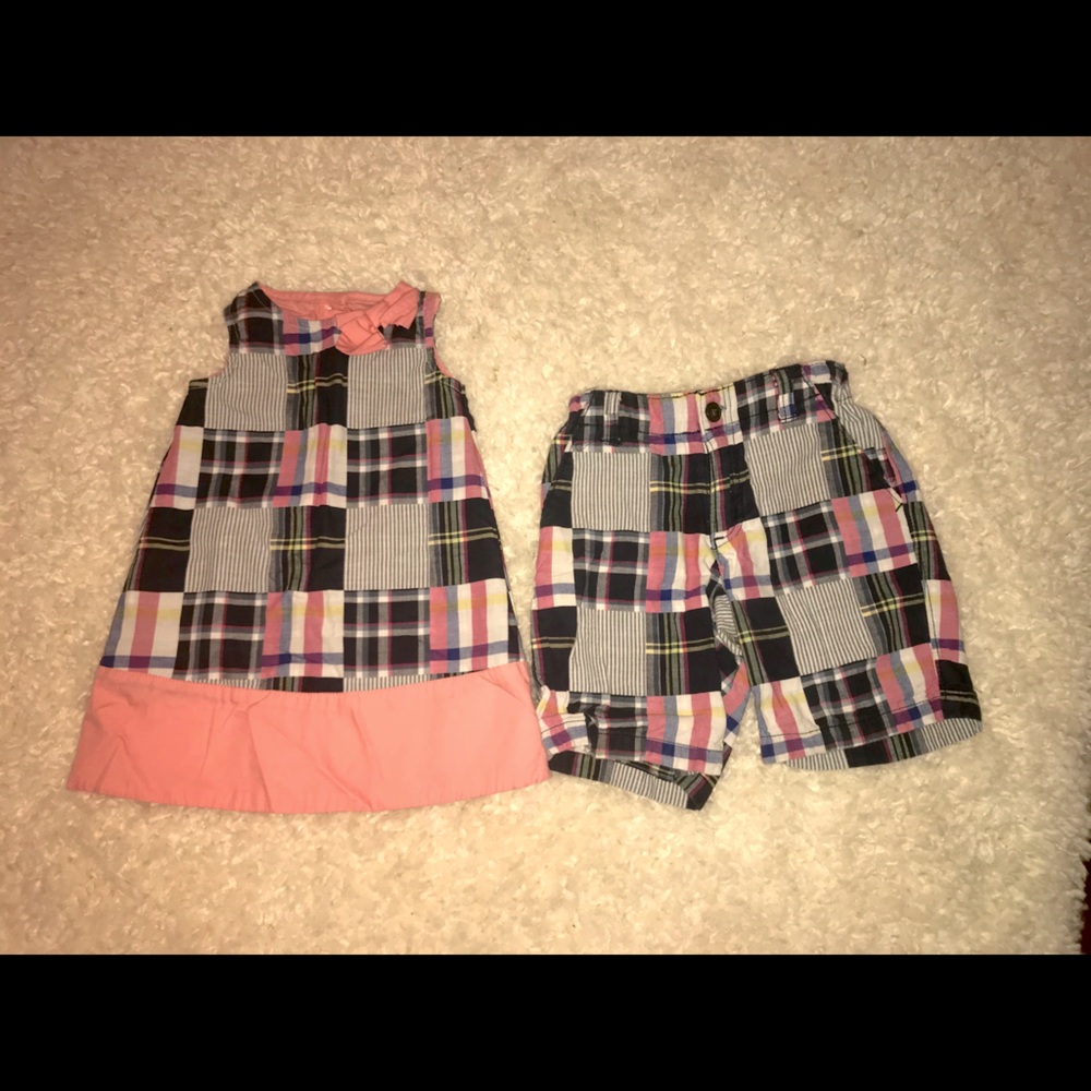 Siblings set boy 4T girl 6-12 months